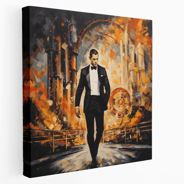 Impresyonist James Bond Kanvas Tablo