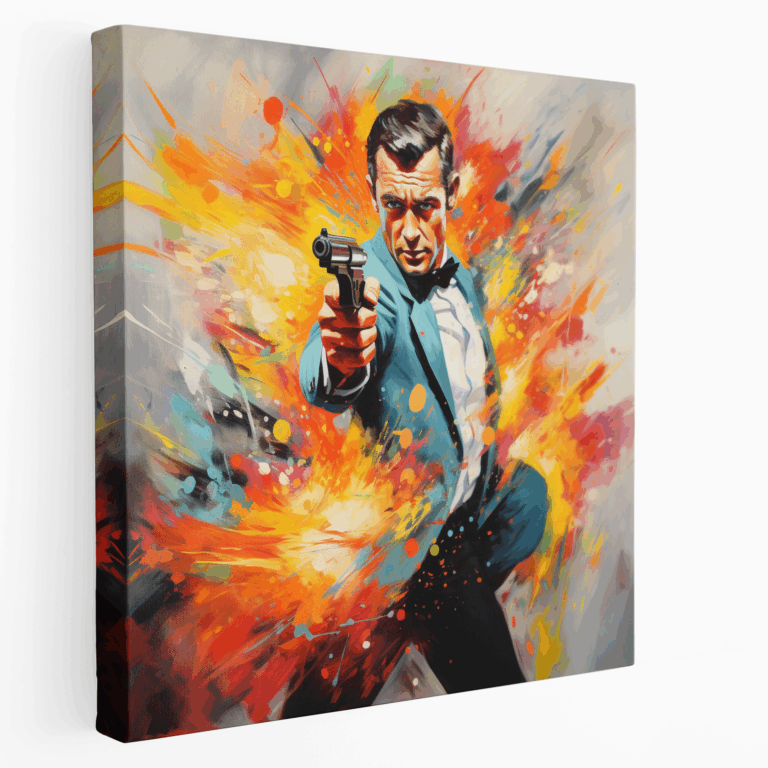 Canlı James Bond Kanvas Tablo Baskısı