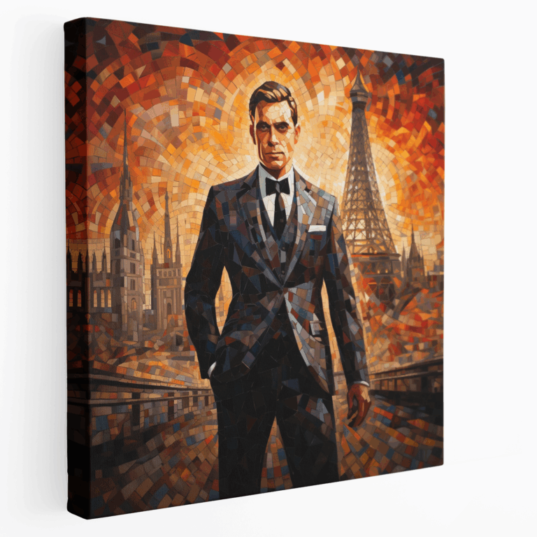 James Bond Temalı Geometrik Duvar Dekoru