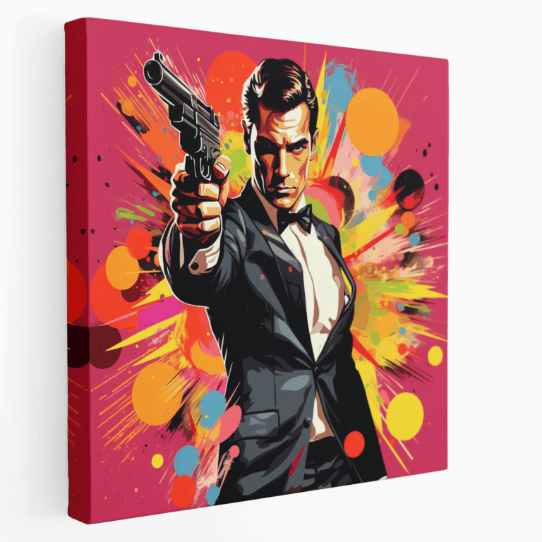 Pop Art Bond Patlama Kanvas Tablo Baskı