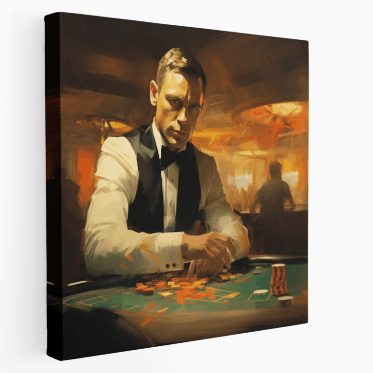 Izlenimci Casino Royale James Bond Kanvas Tablo