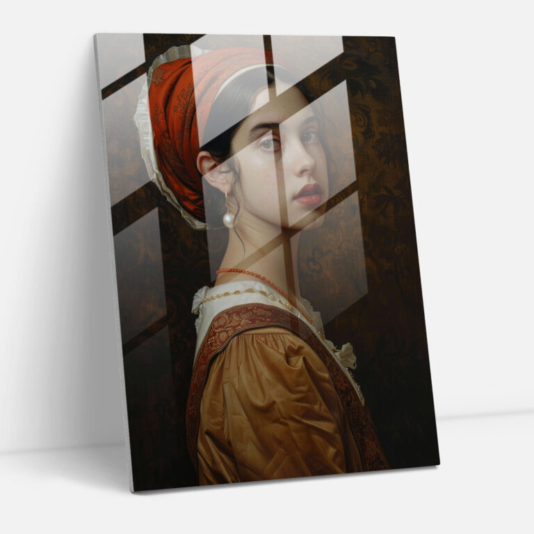 Johannes Vermeer Cam Tablo Sanatı - Ev Dekorasyonu Johannes Vermeer Temalı Cam Tablo