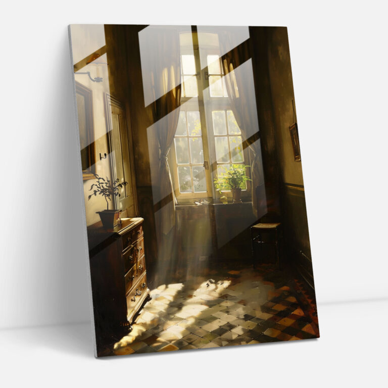 Johannes Vermeer Cam Tablo Sanatı - Duvar Süsleme Ev Dekorasyonu