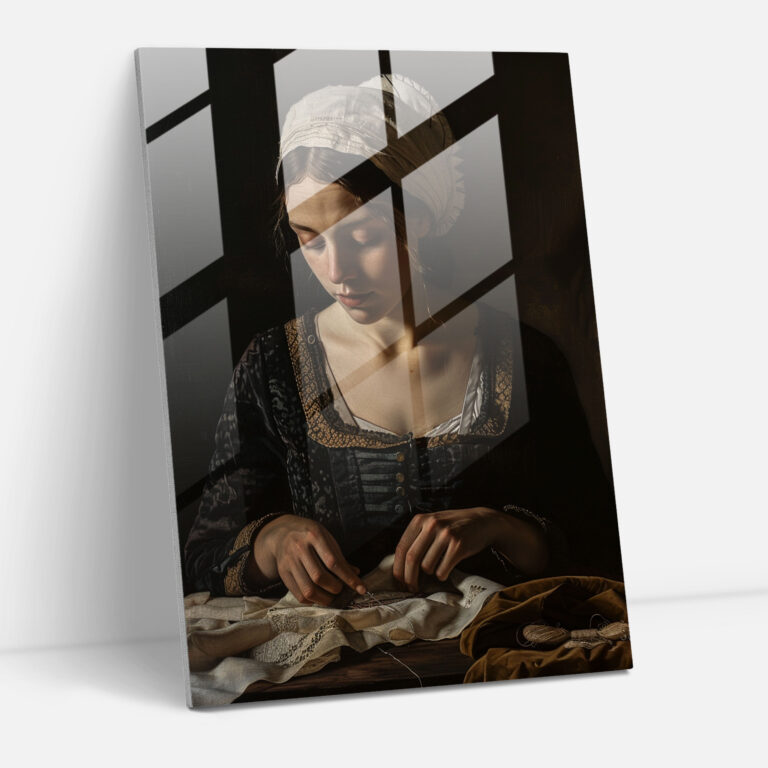 Johannes Vermeer Cam Tablo Sanatı - Kanvas Tablo - Cam Sanatı