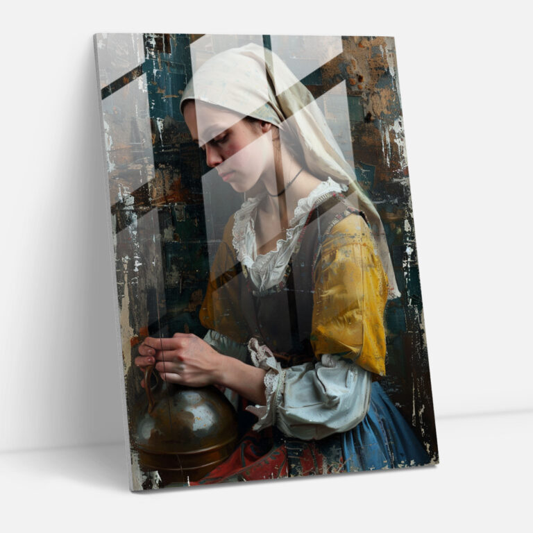 Johannes Vermeer Modern Sanat - Su Testisiyle Kadın - Kanvas Tablo Ev Dekorasyonu