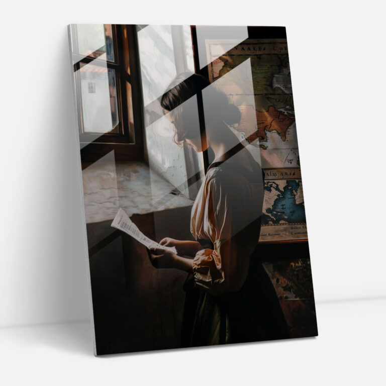 Johannes Vermeer Cam Tablo Duvar Dekorasyonu - Modern Sanat Ev Dekorasyonu