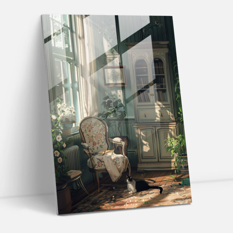 Johannes Vermeer Modern Sanat Cam Tablo - Duvar Dekorasyonu Modern Sanat