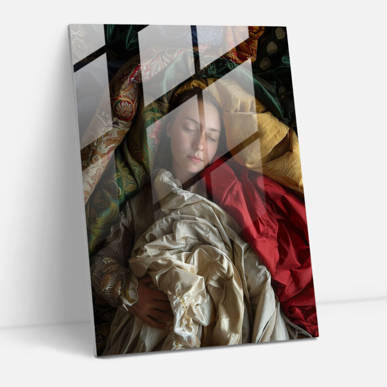 Cam Sanat - Johannes Vermeer Temalı Duvar Dekorasyonu - Johannes Vermeer Cam Duvar Sanatı Cam Tablo Duvar Dekorasyonu