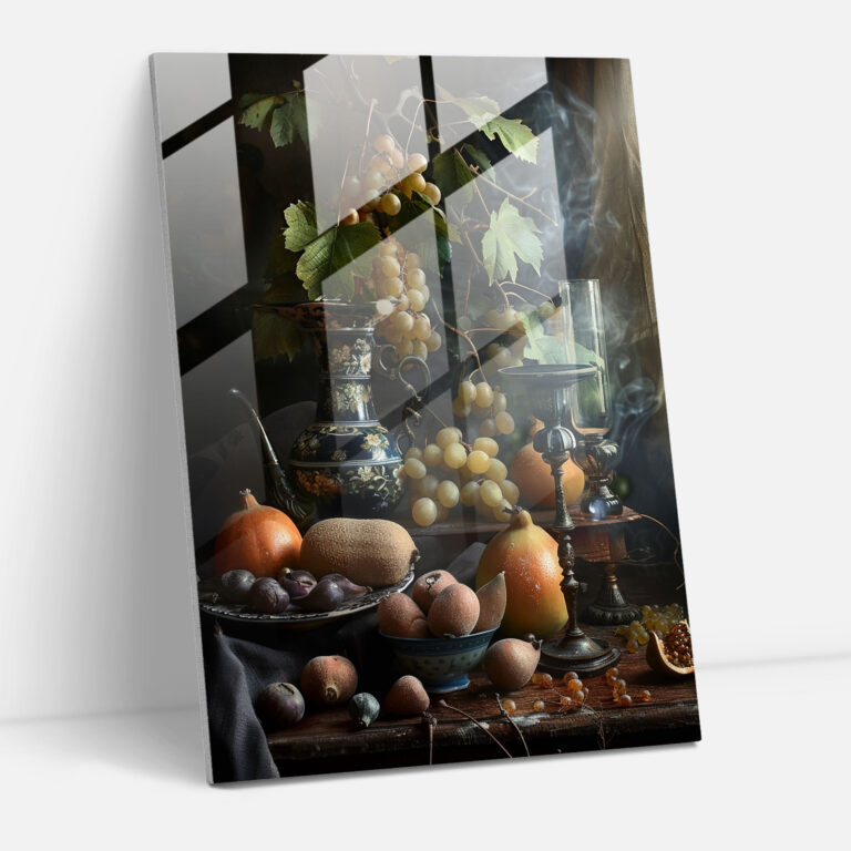 Johannes Vermeer Cam Tablo Ev Dekorasyonu - Johannes Vermeer Cam Sanatı Modern Sanat Duvar Dekorasyonu