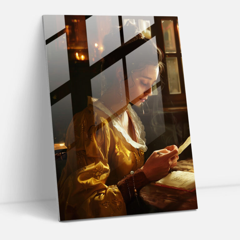 Johannes Vermeer Cam Tablo Ev Dekorasyonu - Duvar Dekorasyonu Cam Sanatı
