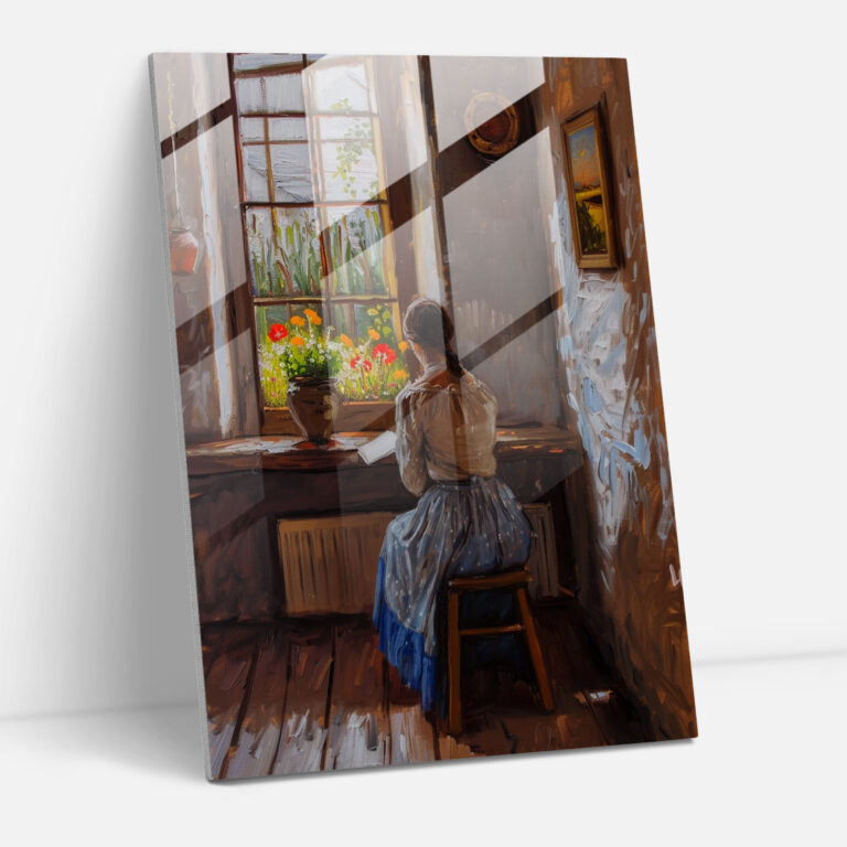 Johannes Vermeer Cam Tablo - Modern Sanat Cam Sanatı Johannes Vermeer