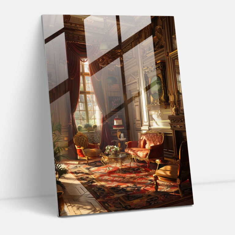 İç Mekanda Zarafet - Johannes Vermeer Modern Sanat Cam Tablo
