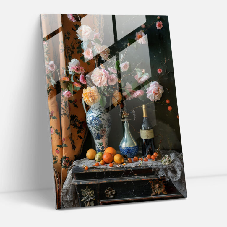 Johannes Vermeer Cam Tablo Duvar Sanatı - Cam Sanatı Duvar Dekorasyonu