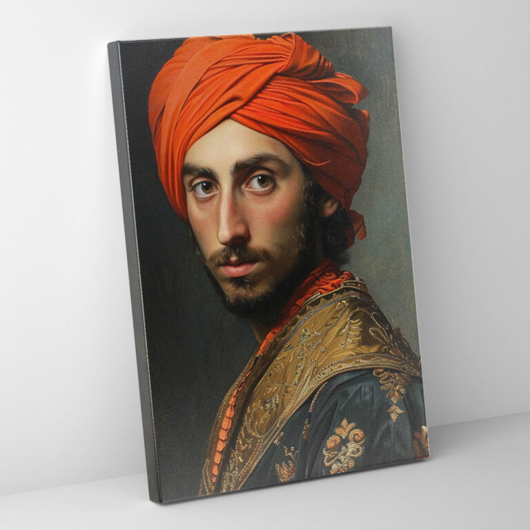 Doğal Işık ve Sarıklı Adam Kanvas Tablo - Johannes Vermeer Duvar Sanatı