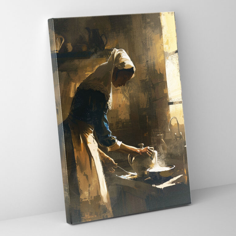 Johannes Vermeer Duvar Sanatı - Duvar Dekorasyonu Kanvas Tablo Ev Dekorasyonu
