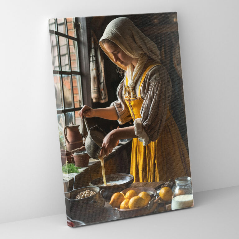 Johannes Vermeer Duvar Sanatı - Duvar Dekorasyonu Kanvas Tablo Ev Dekorasyonu