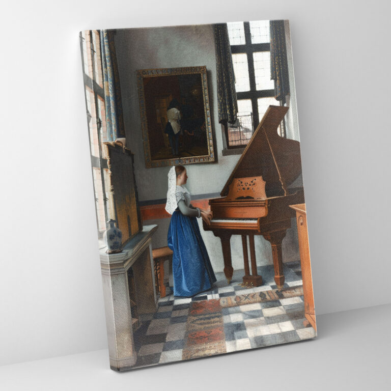 Johannes Vermeer Kanvas Tablo Duvar Dekorasyonu - Ev Dekorasyonu için Johannes Vermeer Kanvas Tablo