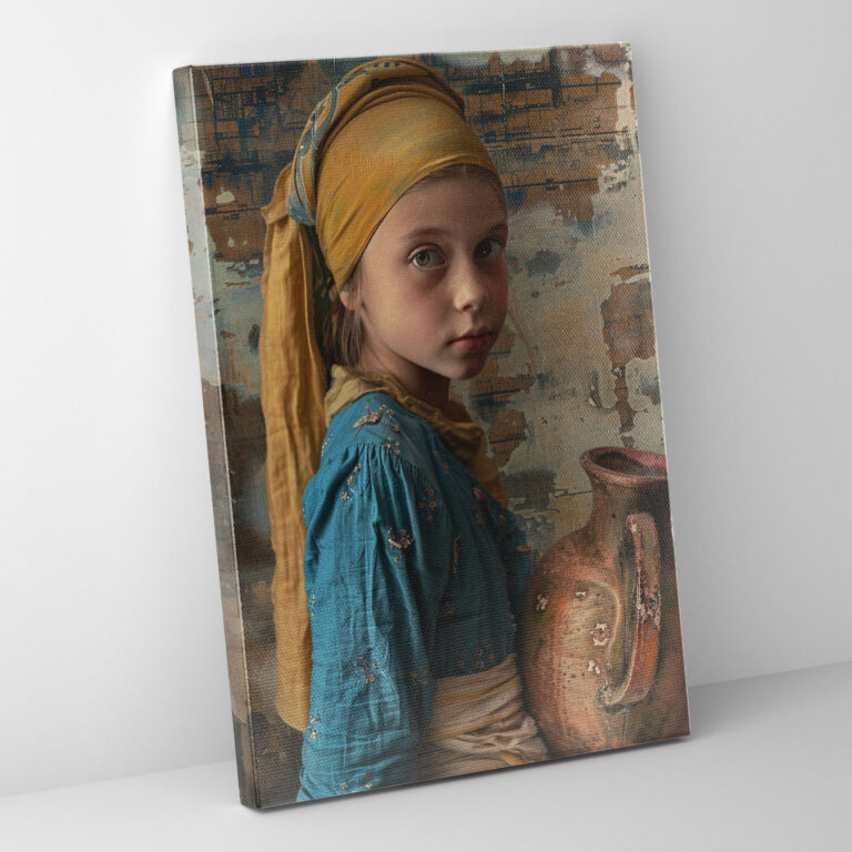 Johannes Vermeer Küçük Kız ve Kavanoz Tablo Sanatı - Kanvas Tablo Ev Dekorasyonu