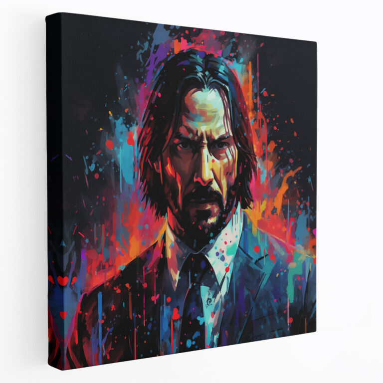 John Wick Kanvas Tablo - Yağmurlu Karşılaşma - Duvar Dekorasyonu