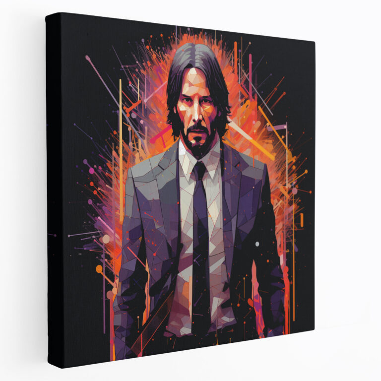 John Wick Duvar Sanatı - Ölümcül Kalem - Minimalist Tasarım Kanvas Tablo
