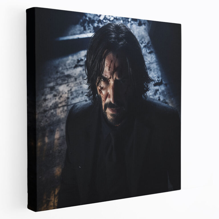 John Wick Kanvas Tablo - Sert Bakış - Ev Dekorasyonu Kanvas Duvar Sanatı Koyu Betimleme