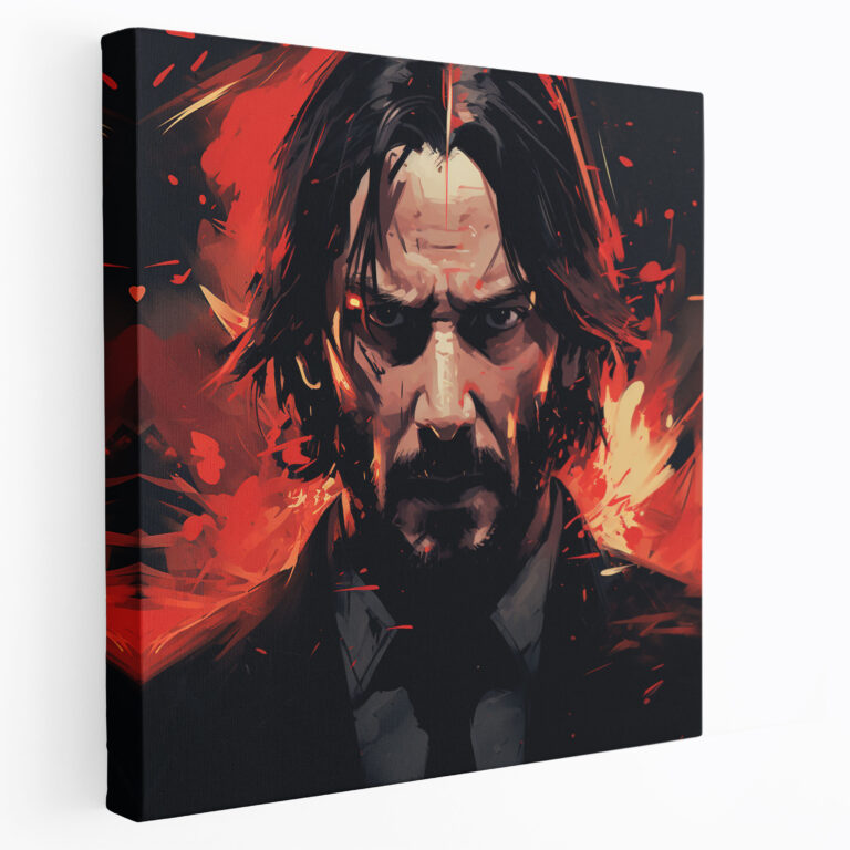 John Wick Duvar Sanatı - Odaklanmış Yüz - John Wick Kanvas Duvar Sanatı Duvar Dekorasyonu