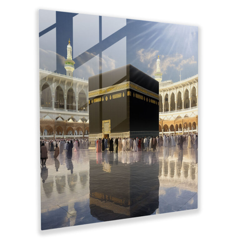 Kaabe Foto Gerçek Cam Tablo - Duvar Dekorasyonu