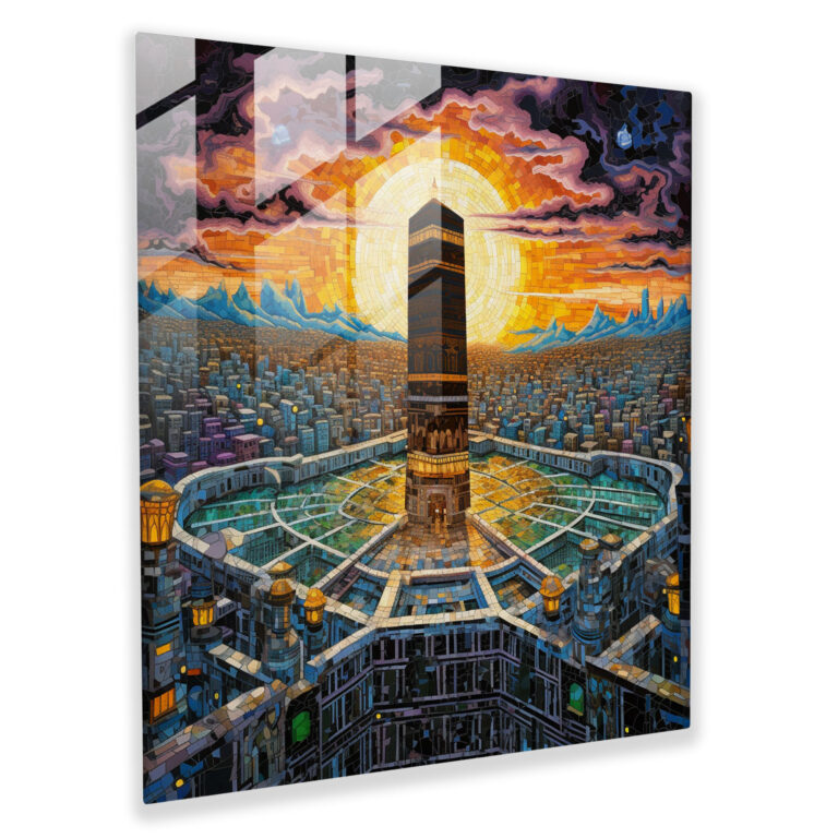 Cam Tablo Baskı - Kabe Mozaik - Sanat Ev Dekorasyonu