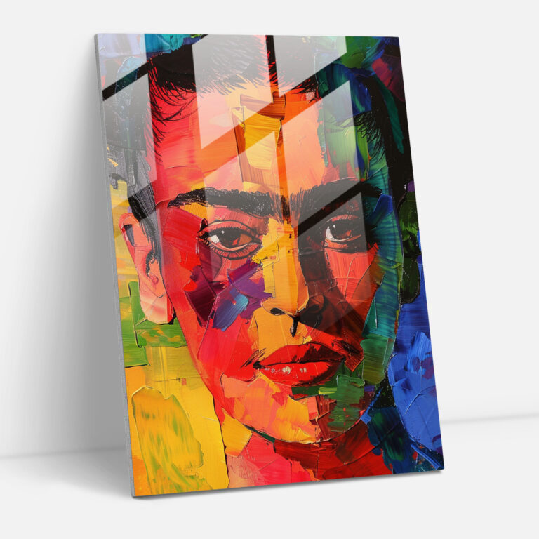 Kendi Yansıması Cam Tablo Sanatı - Frida Kahlo Eserleri Ev Dekorasyonu Farklı Frida Kahlo Tarzı