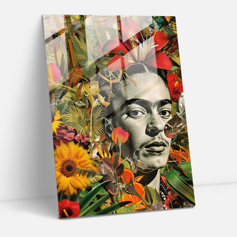 Eclectic Fusion Cam Tablo - Frida Kahlo Eserleri Doğal Motifler