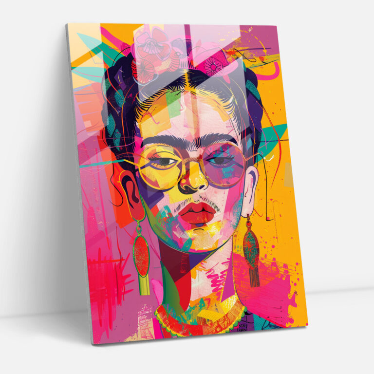 Frida Kahlo Tarzı Duvar Dekorasyonu - Frida Kahlo Eserleri Cam Tablo Duvar Dekorasyonu Cam Sanatı