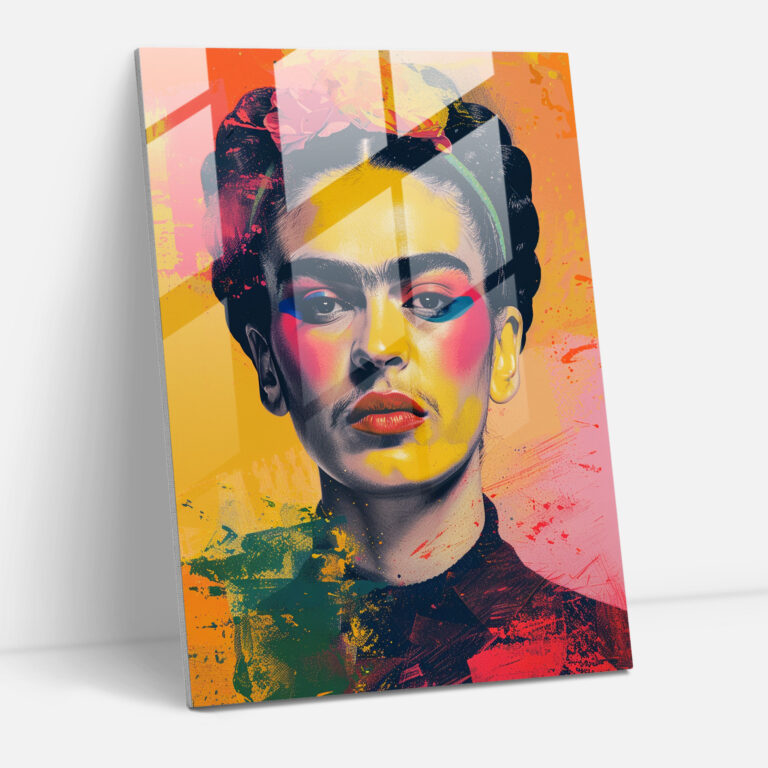 Frida Kahlo Tarzı Cam Duvar Sanatı - Frida Kahlo Eserleri Cam Sanatı Duvar Dekorasyonu