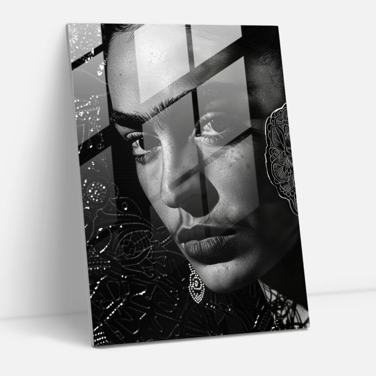 Frida Kahlo Tarzı Duvar Dekorasyonu - Frida Kahlo Eserleri Cam Tablo Duvar Dekorasyonu