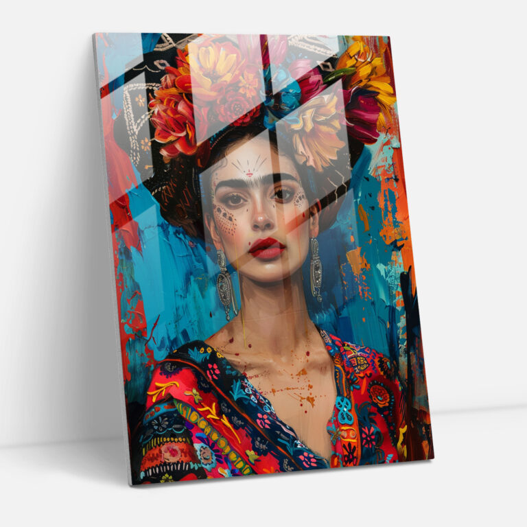 Frida Kahlo Tarzı Cam Sanat - Frida Kahlo'nun Eserleri Modern Sanat Cam Tablo
