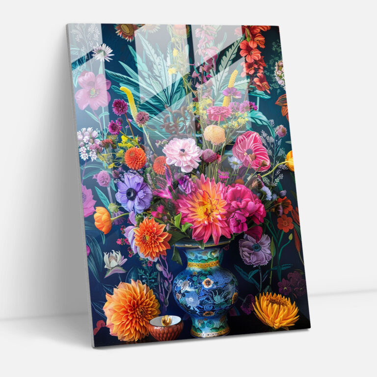 Modern Sanat Cam Tablo - Frida Kahlo Tarzı Eserler Modern Sanat