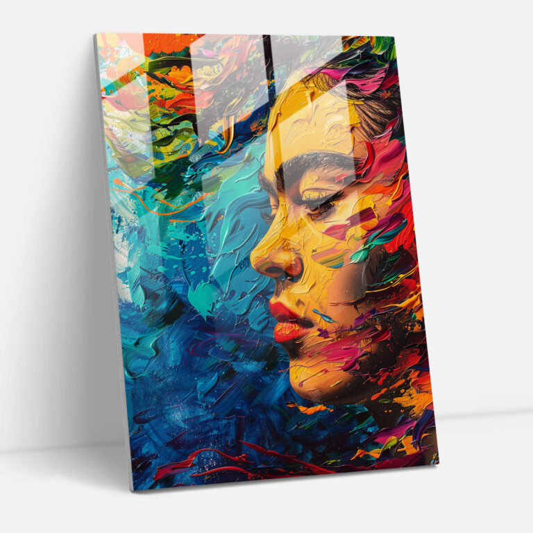 Frida Kahlo Tarzı Duvar Süsleme - Modern Sanat Kanvas Tablo - Güçlü Bakış