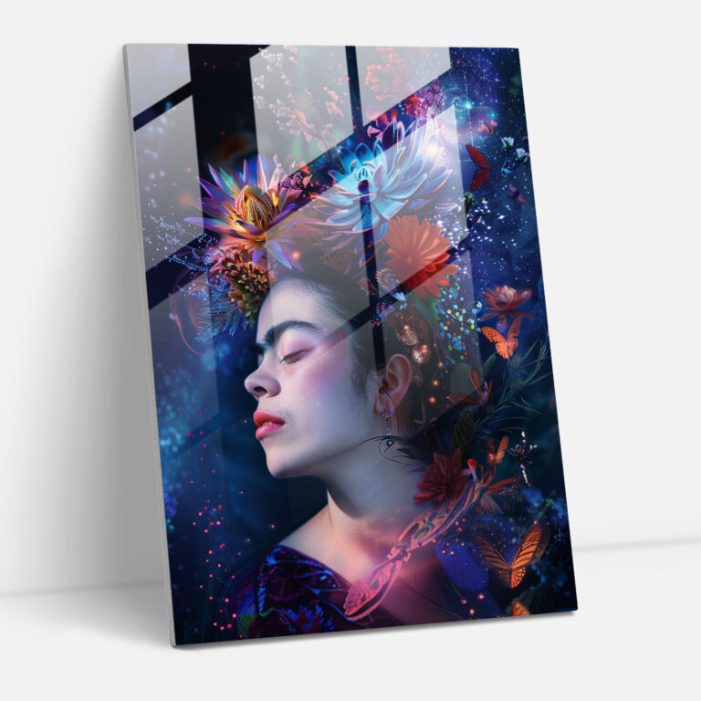 Frida Kahlo Tarzı Ev Dekorasyonu - Frida Kahlo Eserleri Cam Tablo Ev Dekorasyonu