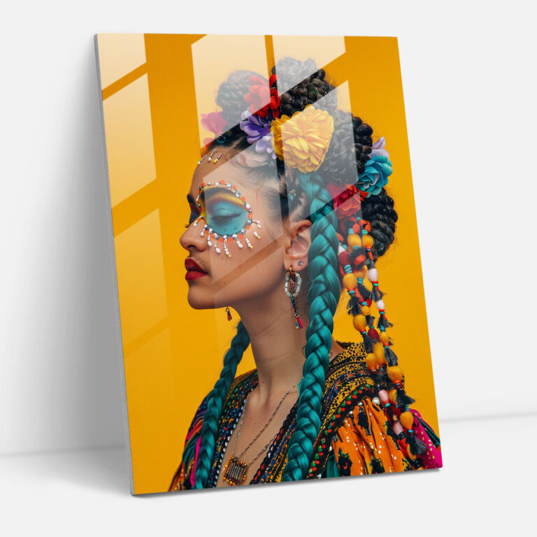 Frida Kahlo Tarzı Cam Duvar Sanatı - Ev Dekorasyonu İçin Frida Kahlo Eserleri Modern Sanat Cam Duvar Sanatı