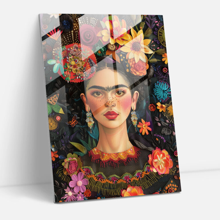 Frida Kahlo Tarzı Cam Duvar Sanatı - Frida Kahlo Eserleri Cam Duvar Sanatı Ev Dekorasyonu