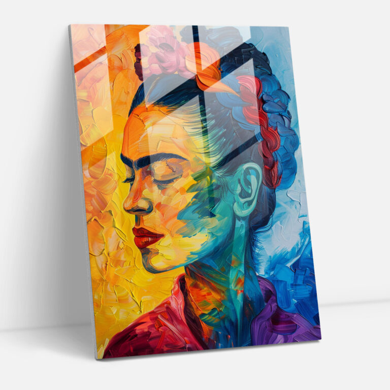 Frida Kahlo Tarzı Cam Duvar Sanatı - Frida Kahlo Eserleri Cam Sanatı Ev Dekorasyonu Duvar Dekorasyonu