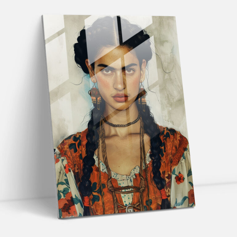 Frida Kahlo Tarzı Cam Duvar Sanatı - Frida Kahlo Eserleri Cam Sanatı Ev Dekorasyonu