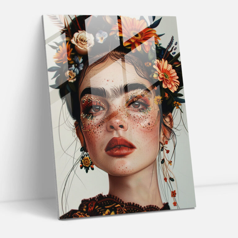 Frida Kahlo Tarzı Ev Dekorasyonu - Frida Kahlo Eserleri Cam Tablo Sanatı