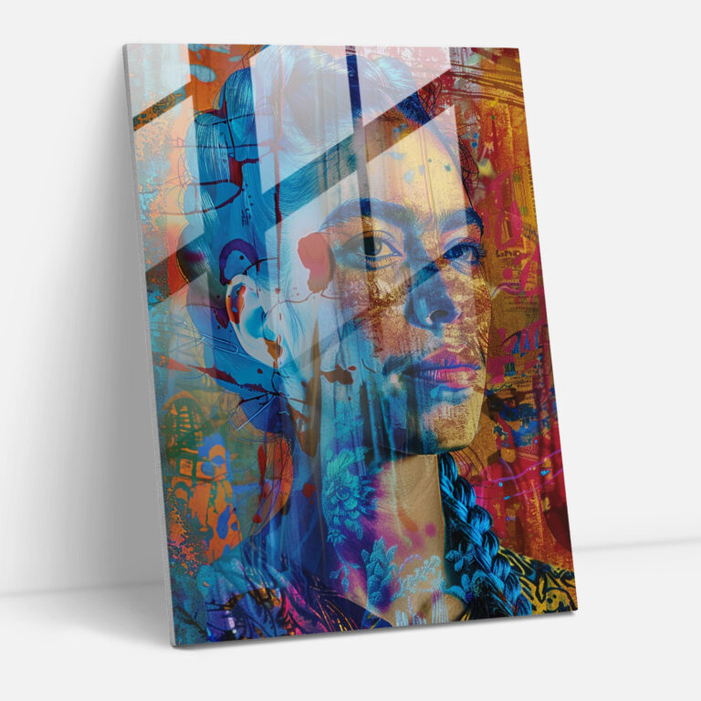 Frida Kahlo Tarzı Cam Sanatı - Frida Kahlo Eserleri Modern Sanat Ev Dekorasyonu Cam Tablo