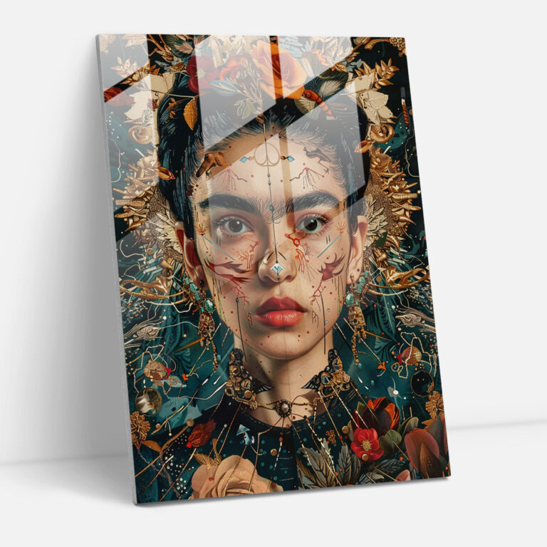 Frida Kahlo Tarzı Duvar Süsü - Kanvas Tablo Modern Sanat