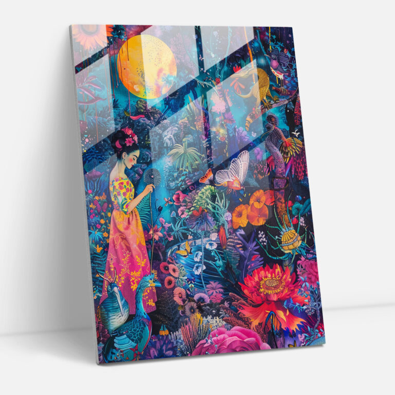 Frida Kahlo Tarzı Cam Sanat - Frida Kahlo Eserleri Cam Sanat Modern Sanat