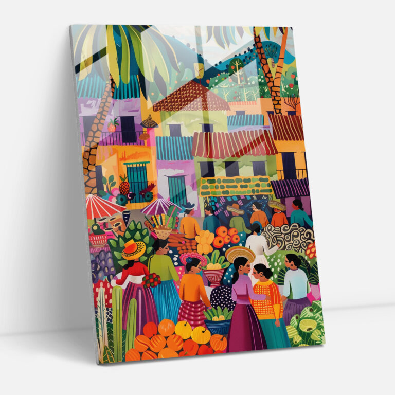 Frida Kahlo Stili Cam Tablo - Frida Kahlo Eserleri Cam Tablo Modern Sanat