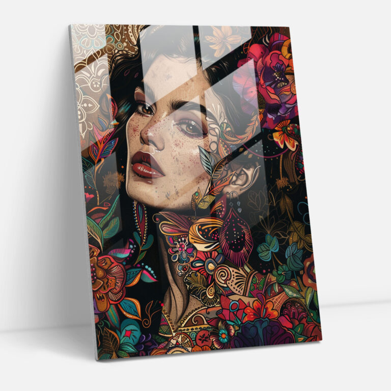 Frida Kahlo Tarzı Modern Sanat - Kanvas Tablo Cam Tablo Sofistike Frida Kahlo Eserleri