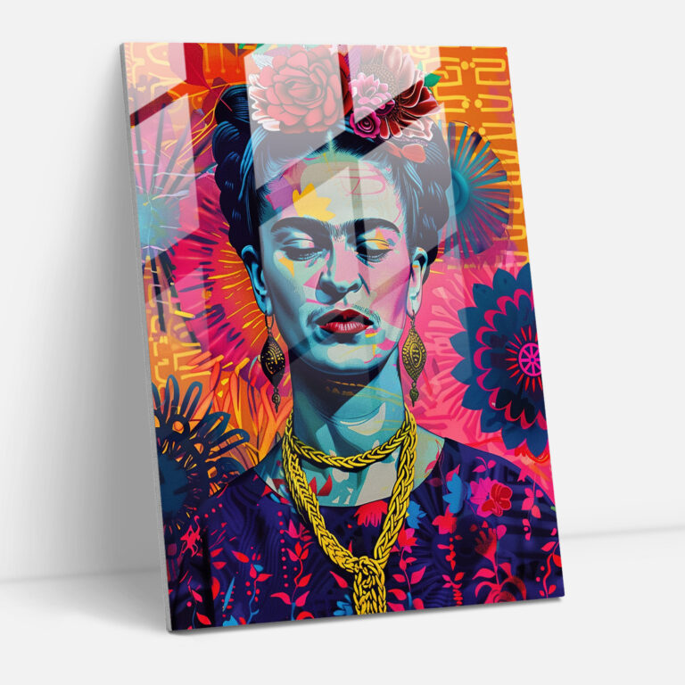 Frida Kahlo Tarzı Cam Duvar Sanatı - Frida Kahlo Eserleri Modern Sanat Cam Duvar Sanatı