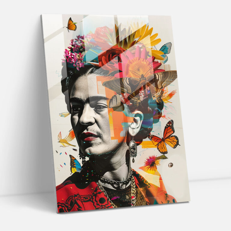 Frida Kahlo Tarzı Ev Dekorasyonu - Frida Kahlo Eserleri Ev Dekorasyonu Cam Tablo