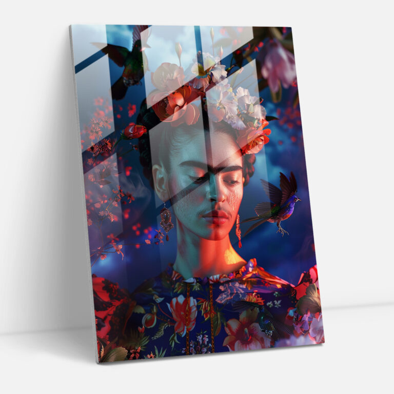 Frida Kahlo Tarzı Cam Sanat - Frida Kahlo Eserleri Modern Sanat Gerçeküstü Unsurlar